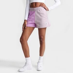 NWT! Women's Jordan Flight Fleece Color-Block Shorts Pink Purple XL